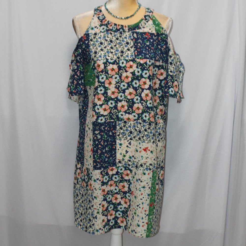 Zara Basic Collection Patchwork Cold Shoulder Sle… - image 6